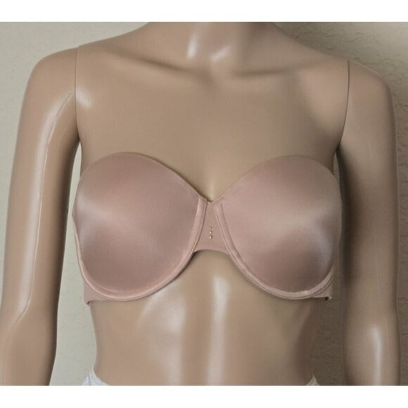 Victoria's Secret Bra Beige Biofit Multi Way Strapless Underwired size 34D - Picture 1 of 5